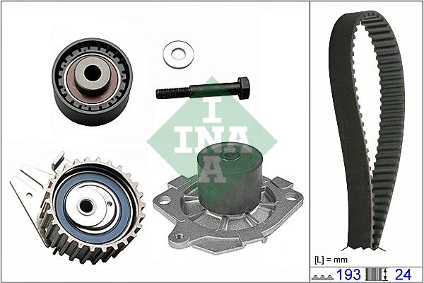 WILMINK GROUP Vesipumppu + jakohihnasarja WG1252048